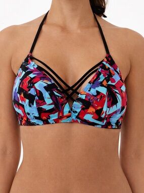DORINA Strappy Bikini Top Multicolor Size M NWOT